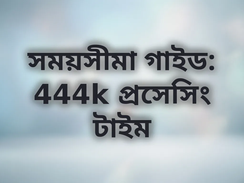 প্রসেসিং টাইম